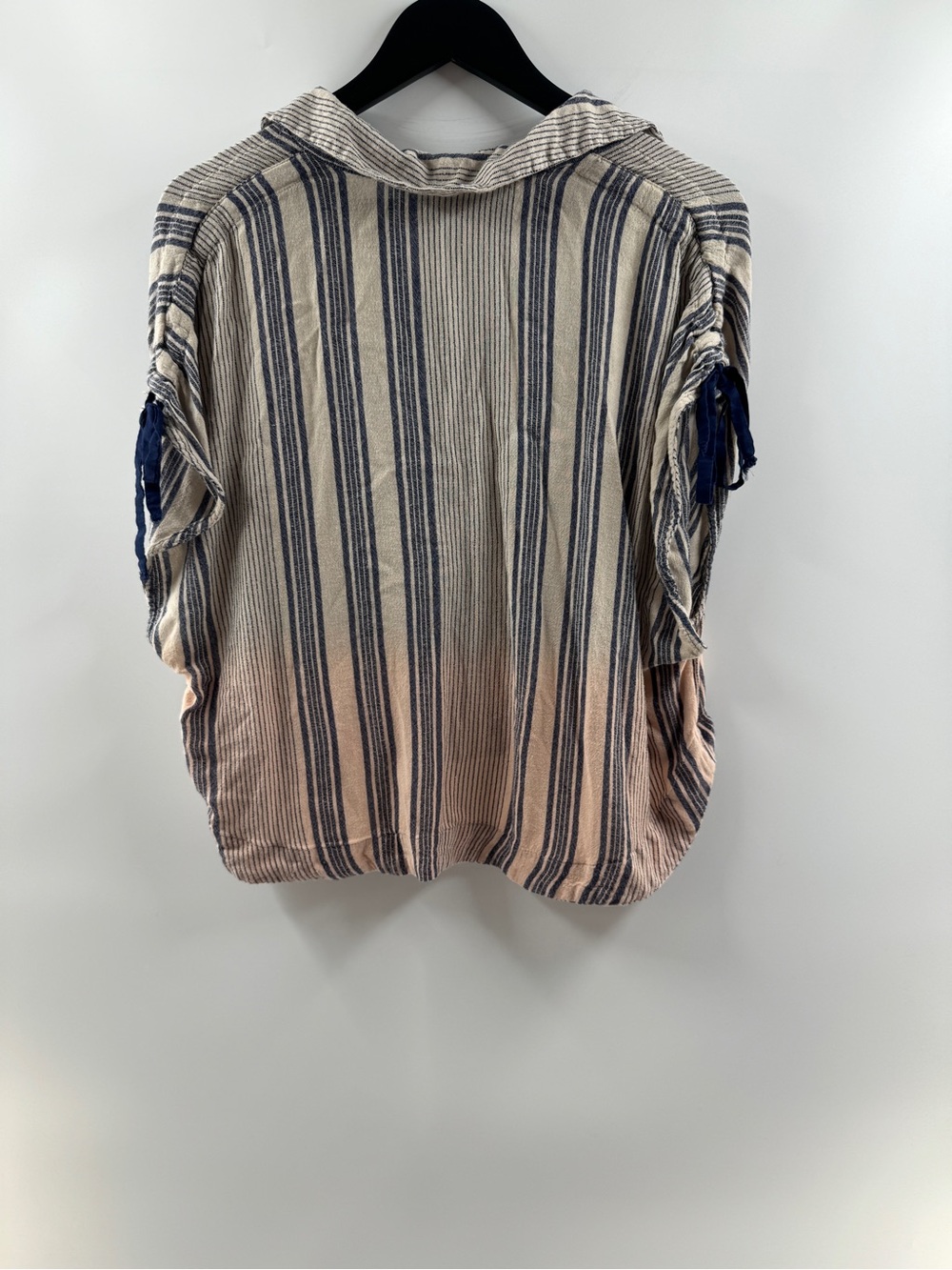 Free People Baby Blues Striped Ombre Button Down Shirt Women's Size Medium - Picture 6 of 8